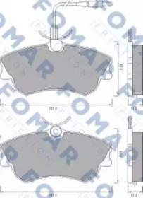 Комплект тормозных колодок FOMAR Friction FO 677781