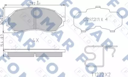 Комплект тормозных колодок FOMAR Friction FO 677981