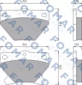 Комплект тормозных колодок FOMAR Friction FO 679181