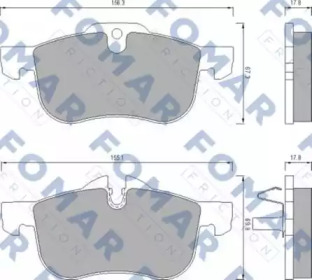 Комплект тормозных колодок FOMAR Friction FO 680381