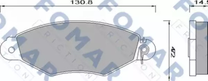 Комплект тормозных колодок FOMAR Friction FO 680981