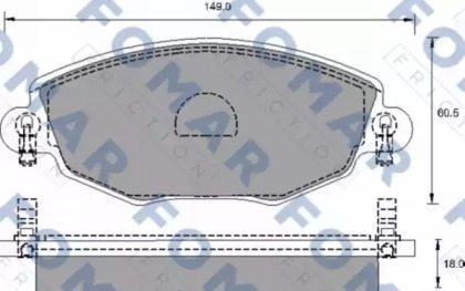 Комплект тормозных колодок FOMAR Friction FO 684581