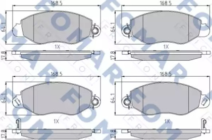 Комплект тормозных колодок FOMAR Friction FO 684781