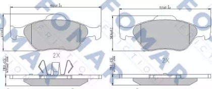 Комплект тормозных колодок FOMAR Friction FO 685181