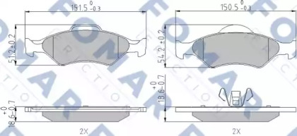 Комплект тормозных колодок FOMAR Friction FO 685381