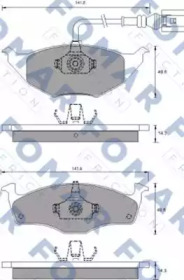 Комплект тормозных колодок FOMAR Friction FO 687881