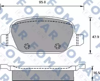 Комплект тормозных колодок FOMAR Friction FO 688581