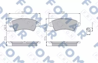 Комплект тормозных колодок FOMAR Friction FO 689381