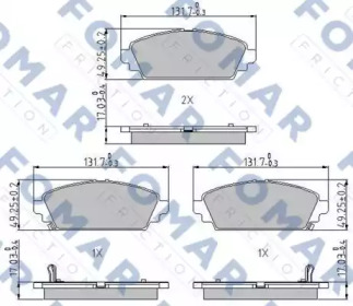 Комплект тормозных колодок FOMAR Friction FO 689781