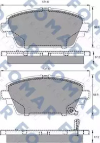 Комплект тормозных колодок FOMAR Friction FO 690081