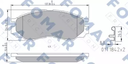 Комплект тормозных колодок FOMAR Friction FO 690781