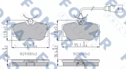 Комплект тормозных колодок FOMAR Friction FO 691181