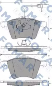 Комплект тормозных колодок FOMAR Friction FO 691281