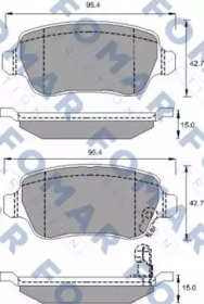 Комплект тормозных колодок, дисковый тормоз FOMAR Friction FO 691781