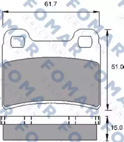 Комплект тормозных колодок FOMAR Friction FO 692481