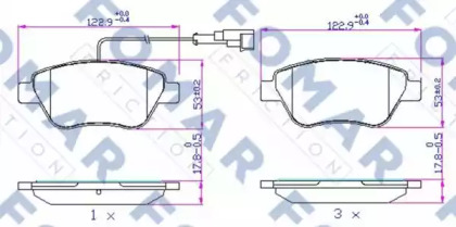 Комплект тормозных колодок FOMAR Friction FO 693781