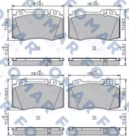 Комплект тормозных колодок FOMAR Friction FO 694181