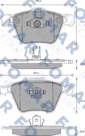 Комплект тормозных колодок FOMAR Friction FO 698081