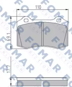 Комплект тормозных колодок FOMAR Friction FO 699184