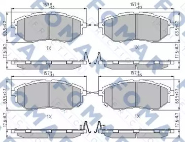 Комплект тормозных колодок FOMAR Friction FO 699581