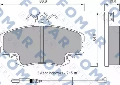 Комплект тормозных колодок FOMAR Friction FO 724281