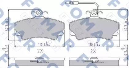 Комплект тормозных колодок FOMAR Friction FO 725981