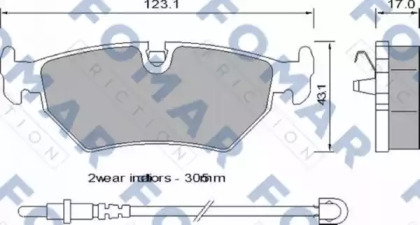 Комплект тормозных колодок FOMAR Friction FO 729281