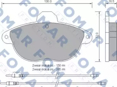 Комплект тормозных колодок FOMAR Friction FO 765481