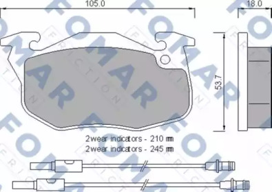 Комплект тормозных колодок FOMAR Friction FO 769481