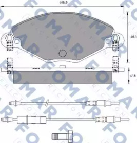 Комплект тормозных колодок FOMAR Friction FO 787081