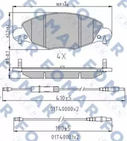 Комплект тормозных колодок FOMAR Friction FO 787181