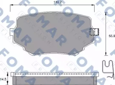 Комплект тормозных колодок FOMAR Friction FO 792881