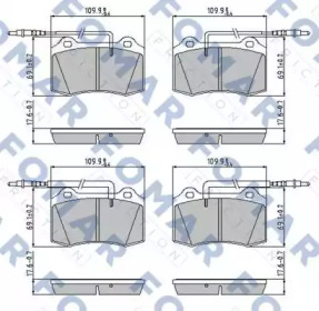 Комплект тормозных колодок FOMAR Friction FO 800381