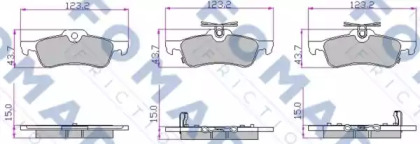 Комплект тормозных колодок FOMAR Friction FO 800681