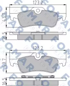 Комплект тормозных колодок FOMAR Friction FO 800781