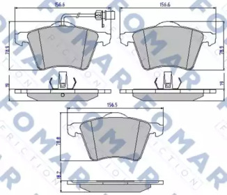 Комплект тормозных колодок FOMAR Friction FO 814781