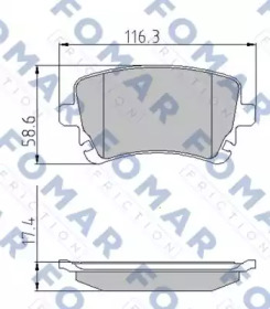 Комплект тормозных колодок FOMAR Friction FO 815281