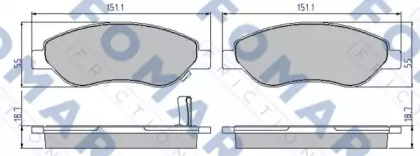 Комплект тормозных колодок FOMAR Friction FO 827681