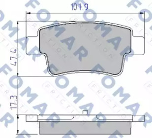 Комплект тормозных колодок FOMAR Friction FO 832981