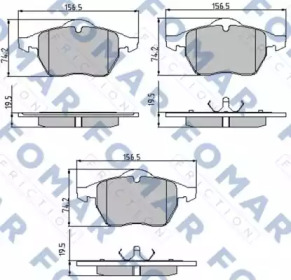 Комплект тормозных колодок FOMAR Friction FO 838181