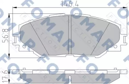 Комплект тормозных колодок FOMAR Friction FO 838881