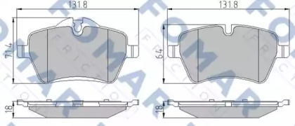 Комплект тормозных колодок FOMAR Friction FO 844981