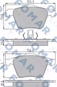 Комплект тормозных колодок FOMAR Friction FO 846481