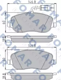 Комплект тормозных колодок FOMAR Friction FO 847081