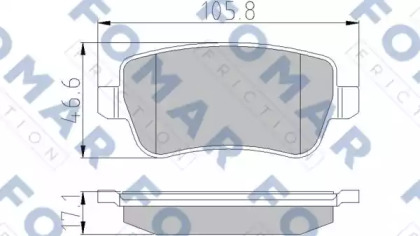 Комплект тормозных колодок FOMAR Friction FO 847181