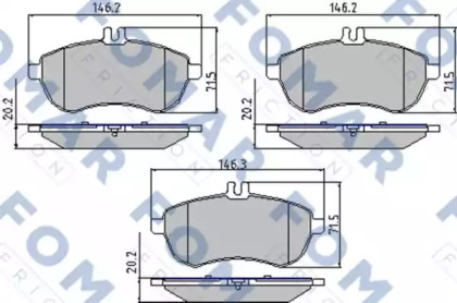 Комплект тормозных колодок FOMAR Friction FO 848881