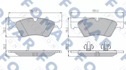 Комплект тормозных колодок FOMAR Friction FO 858781