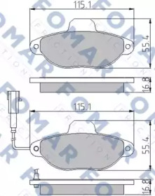 Комплект тормозных колодок FOMAR Friction FO 861181