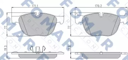 Комплект тормозных колодок FOMAR Friction FO 861481