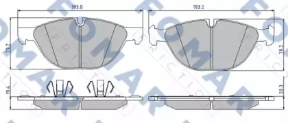 Комплект тормозных колодок FOMAR Friction FO 861581